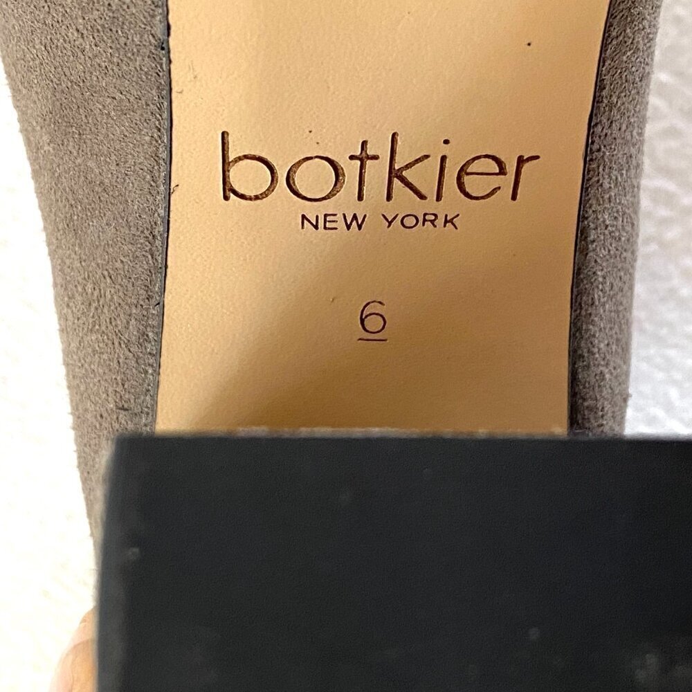 Botkier Tabitha pointed toe suede pump Womens 6 warm grey block heel designer - Picture 8 of 9